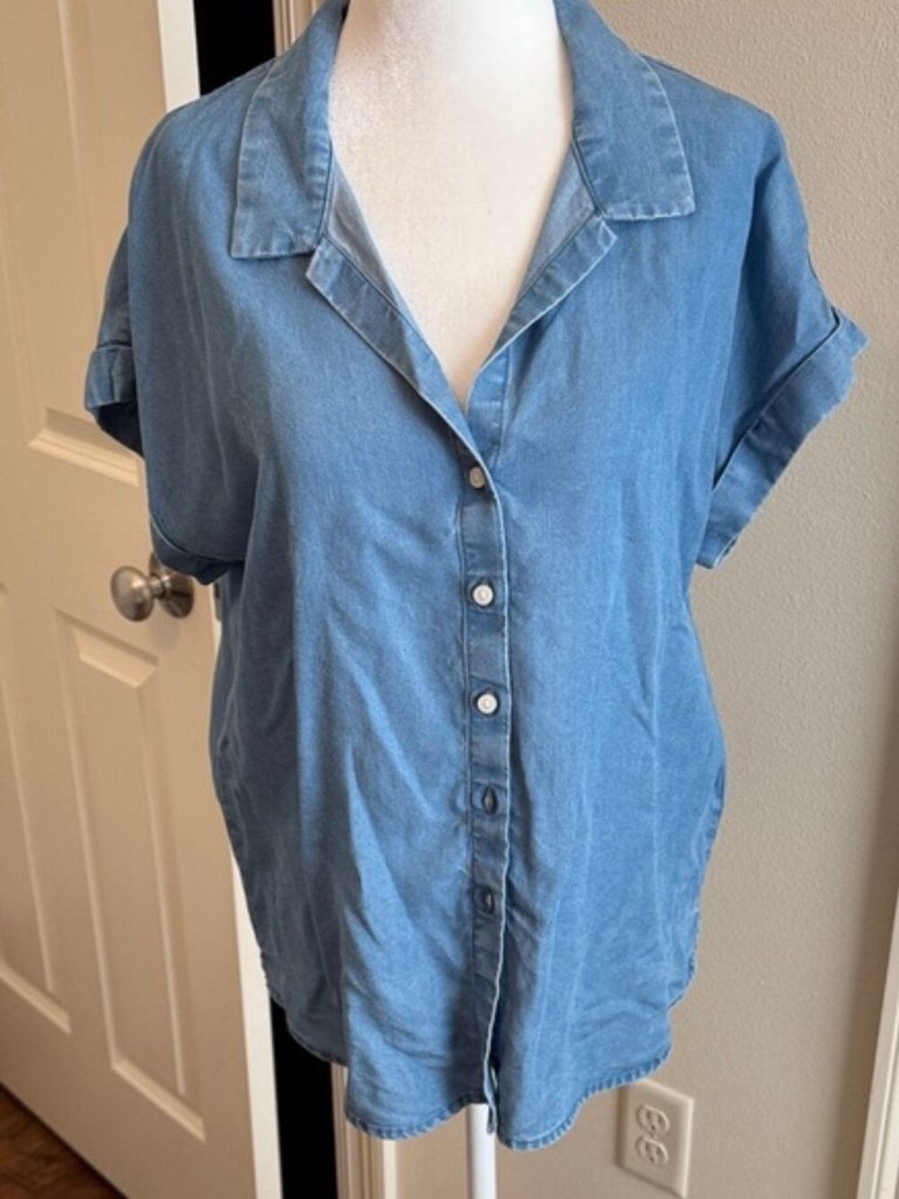 Lucky Brand Blue Button-Down Shirt